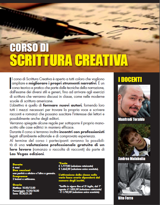 Volantino A4 - Corso Scrittura Creativa 2014